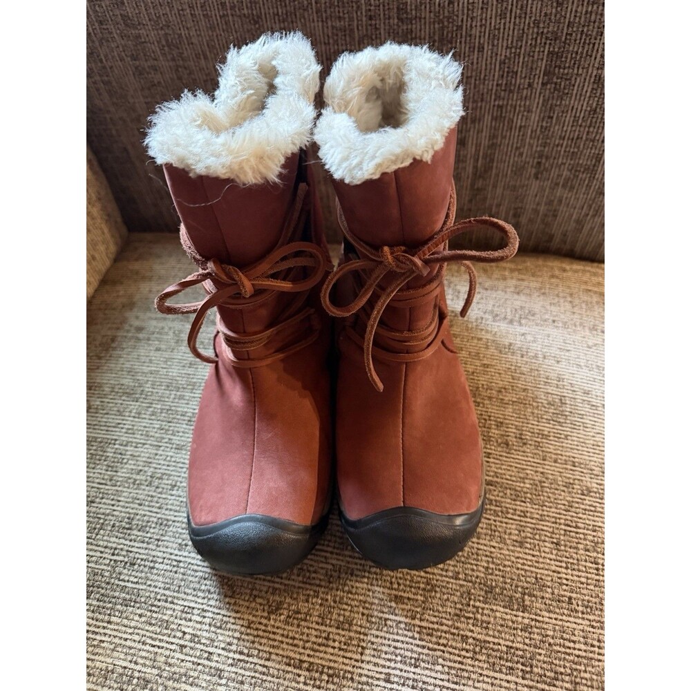 WOMEN'S KEEN PINK Burgandy SUEDE BOOTS SIZE 7 Great Shape